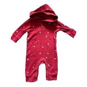 Old Navy 0-3m Red One Piece With Hood